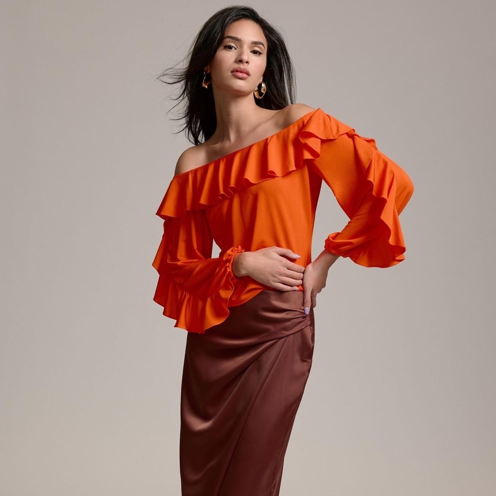 Anthropologie Off The Shoulder Ruffle Top